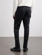 Canali - Slim-Leg Stretch Wool-Twill Suit Trousers - Black