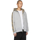 Burberry Grey Check Kurke Hoodie