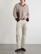 Enfants Riches Déprimés - Nu Sur Papier (IV) Embroidered Cashmere Sweater - Neutrals