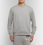 Moncler Genius - 7 Moncler Fragment Logo-Embroidered Mélange Loopback Cotton-Jersey Sweatshirt - Men - Gray