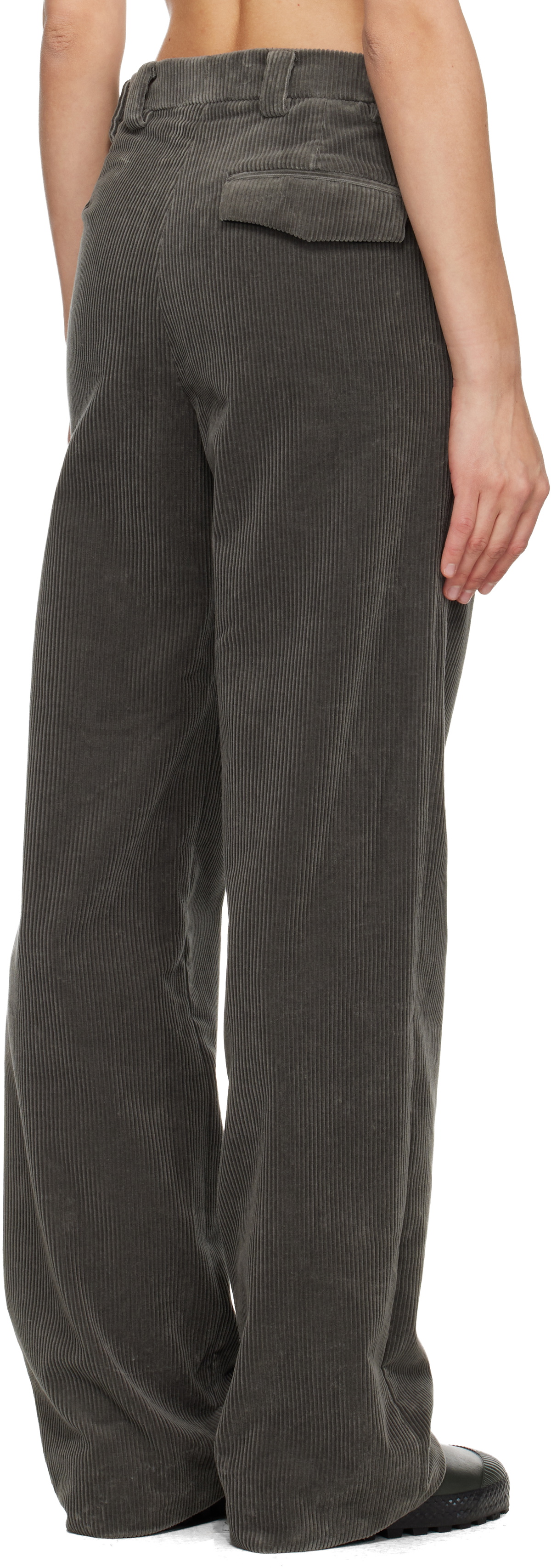 Rier SSENSE Exclusive Gray Corduroy Trousers