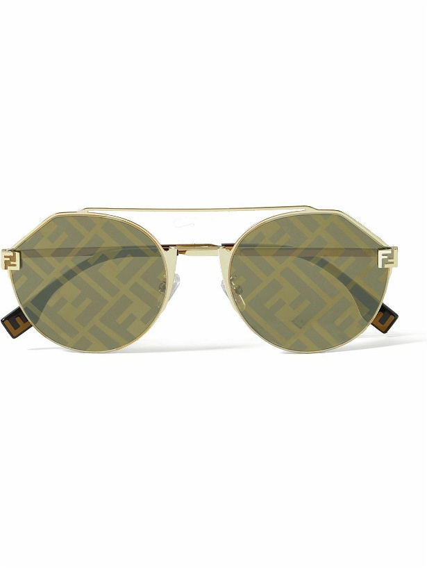 Photo: Fendi - Sky Round-Frame Gold-Tone Sunglasses