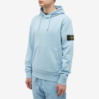 Stone Island Men's Garment Dyed Popover Hoody in Turquoise