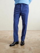 TOM FORD - Straight-Leg Cotton-Twill Trousers - Blue