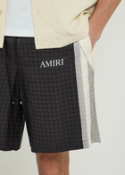 Amiri MA Quad Logo-monogrammed Satin Shorts Black