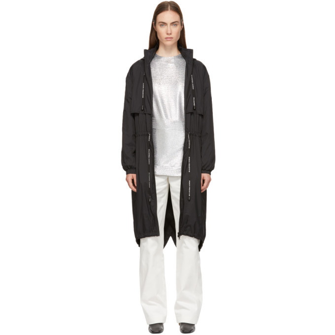 Paco Rabanne Black Nylon Bodyline Parka Paco Rabanne