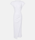Isabel Marant Nadela gathered cotton jersey maxi dress