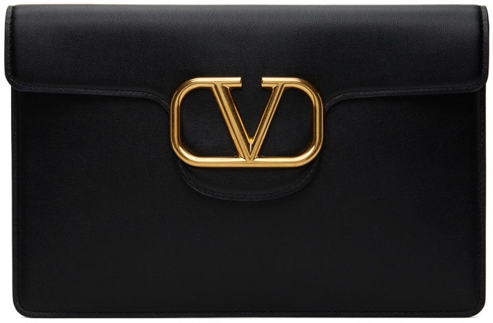 Photo: Valentino Garavani Black Locò Calfskin Pouch