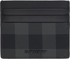 Burberry Black Tall Check Card Holder
