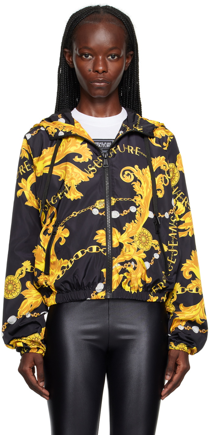 Versace Jeans Couture Black & Gold Chain Couture Jacket Versace