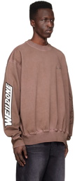 We11done Brown Cotton Sweatshirt