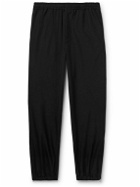 Auralee - Tapered Super 120s Crinkled Wool-Poplin Trousers - Black