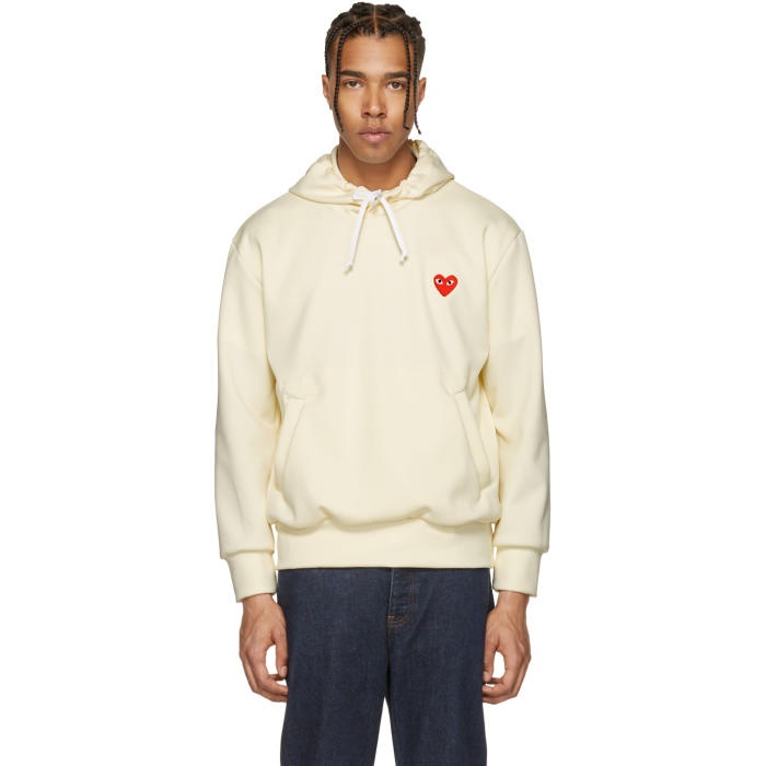 Photo: Comme des GarÃ§ons Play Off-White Heart Patch Hoodie