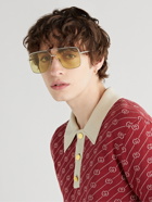 Gucci Eyewear - Aviator-Style Silver-Tone Sunglasses