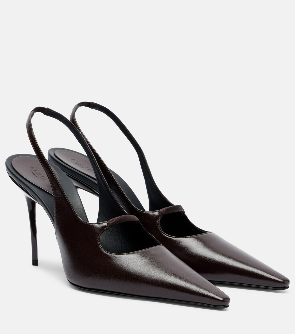 Alaïa Drop leather slingback pumps