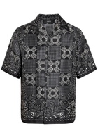 Amiri Checked Silk Shirt Black