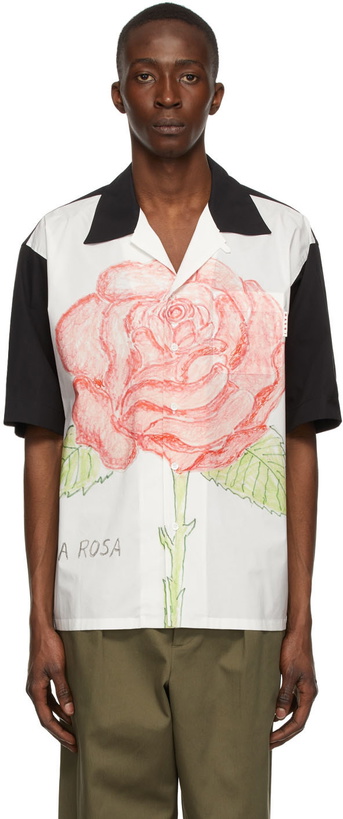 Photo: Marni White & Black 'La Rosa' Shirt