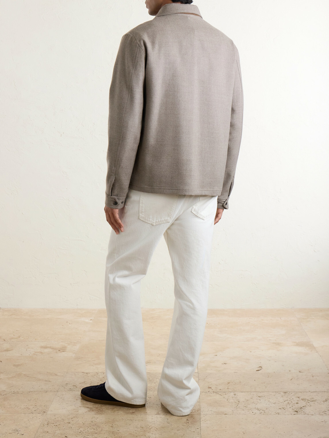 Kiton - Felted Wool-Blend Blouson Jacket - Gray