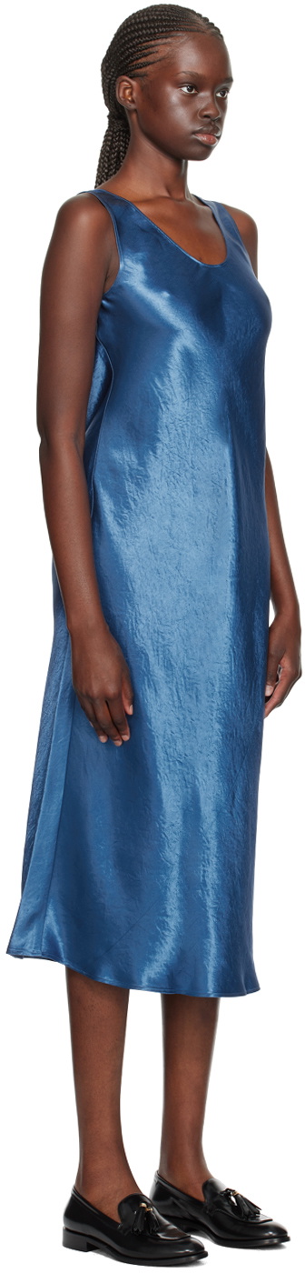 Max Mara Leisure Blue Talete Midi Dress