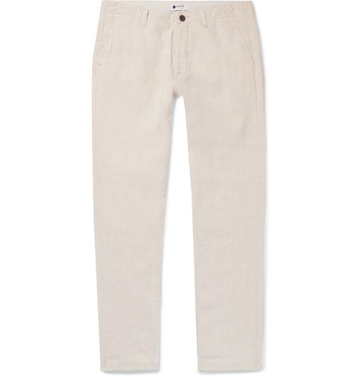 Photo: NN07 - Simon Tapered Linen Trousers - Ecru