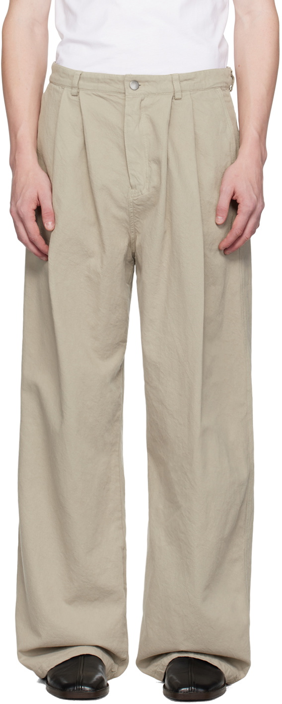 Mark Kenly Domino Tan Studio Taupe Per Trousers