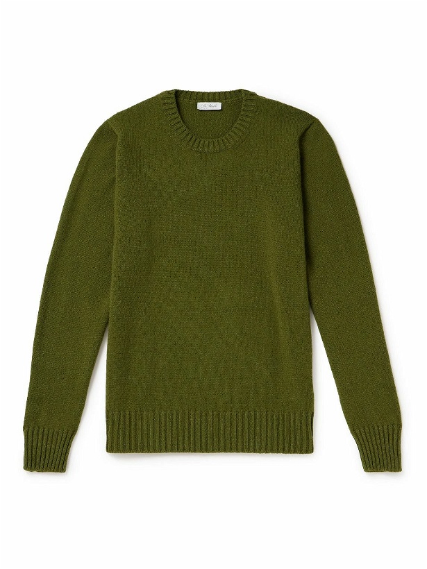 Photo: De Petrillo - Slim-Fit Wool and Cashmere-Blend Sweater - Green