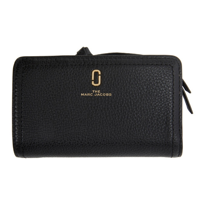 Marc Jacobs 'the Softshot' Top Zip Card Holder in Black