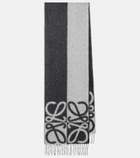 Loewe Anagram wool and cashmere scarf