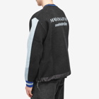 And Wander Men's x Maison Kitsuné Crew Knit in Black