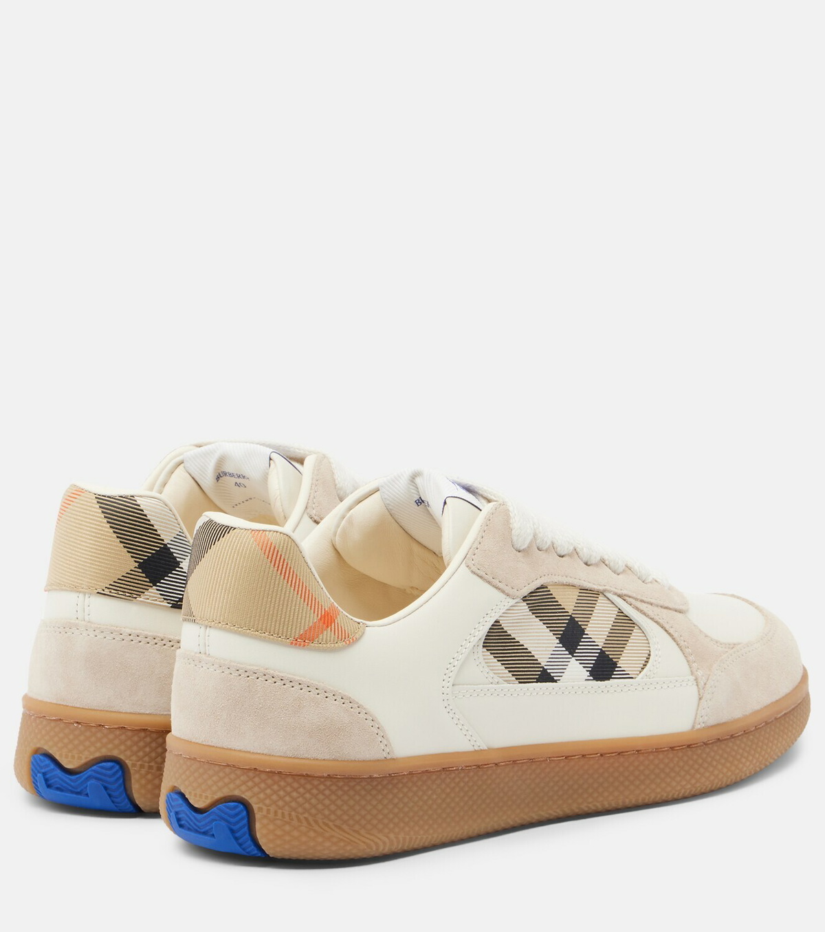 Burberry Terrace leather and suede sneakers