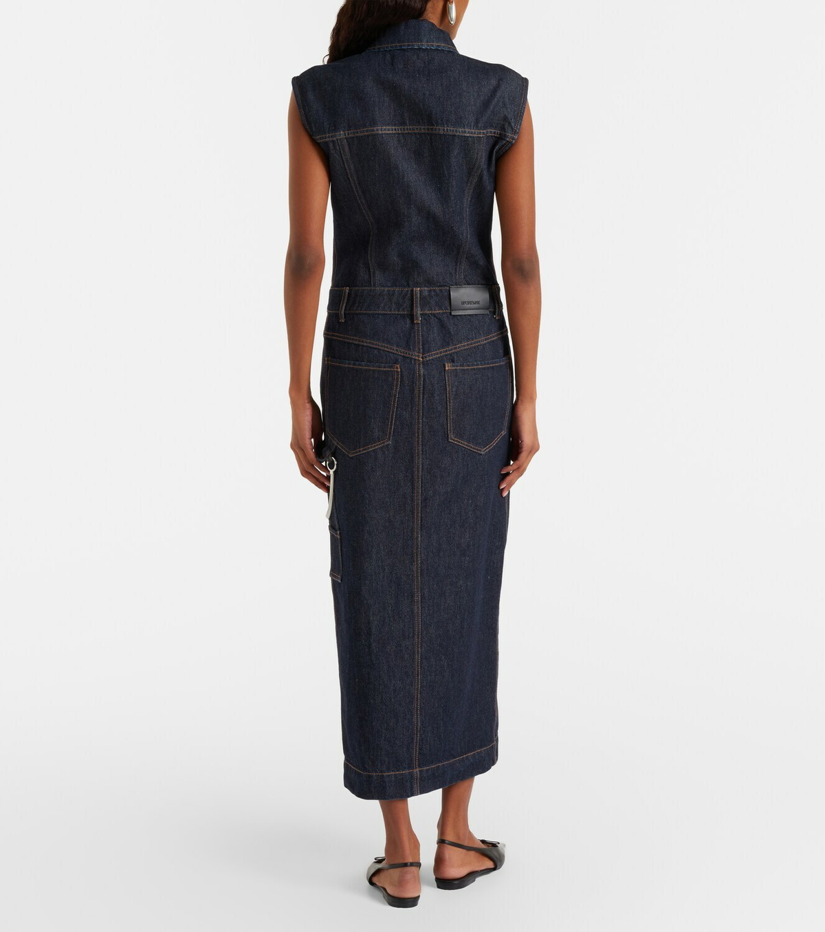 Sportmax Farfalla denim midi dress