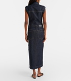 Sportmax Farfalla denim midi dress