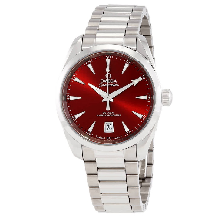 Photo: Omega Seamaster Aqua Terra Automatic Chronometer Red Dial Unisex Watch 220.10.38.20.13.003