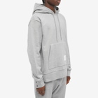 Thom Browne Men's Grosgrain Popover Hoody in Light Grey