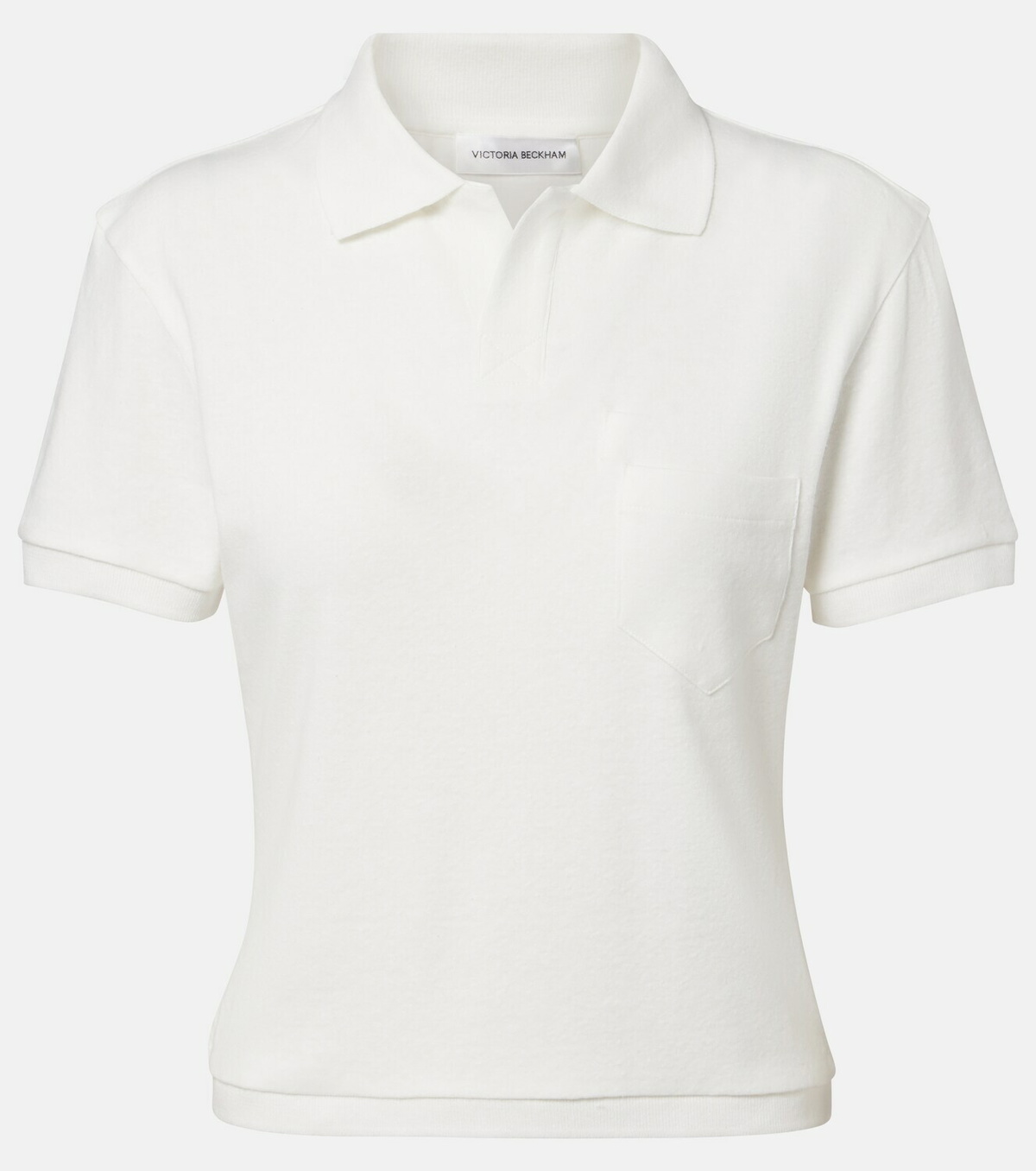 Victoria Beckham Cotton and linen polo shirt