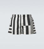 Versace Striped swim trunks