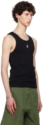 JW Anderson Black Anchor Logo Tank Top