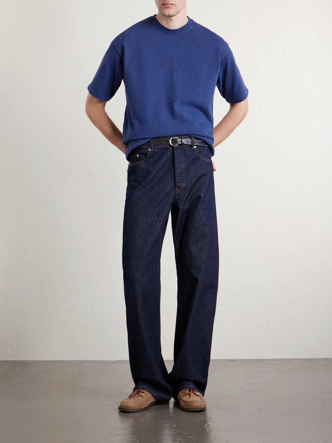 A.PRESSE - Vintage Cotton-Jersey T-Shirt - Blue