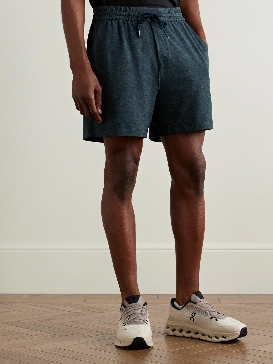 Lululemon - Straight-Leg Stretch Recycled-Jersey Shorts - Blue