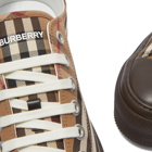 Burberry Men's Jack Check Sneakers in Birch Brown/Black