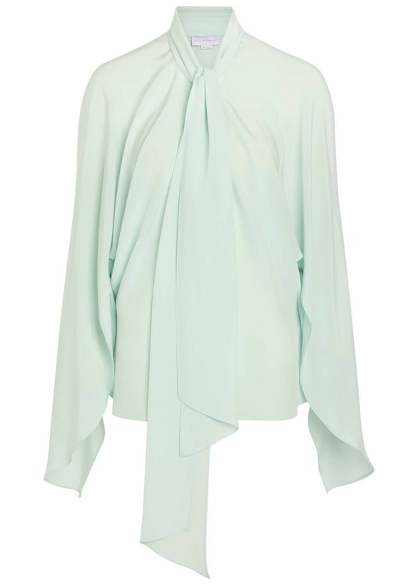 Photo: Stella Mccartney Tie-effect Silk Shirt Light Blue