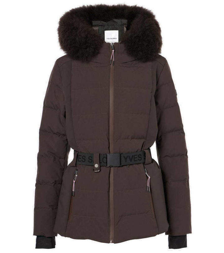 Photo: Yves Salomon Veste 64cm shearling-trimmed ski jacket