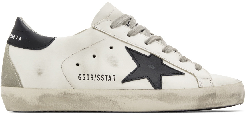 Golden Goose SSENSE Exclusive White & Black Super-Star Classic Sneakers ...