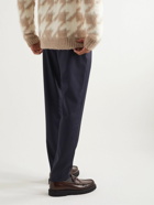 A Kind Of Guise - Tapered Virgin Wool-Drill Trousers - Blue