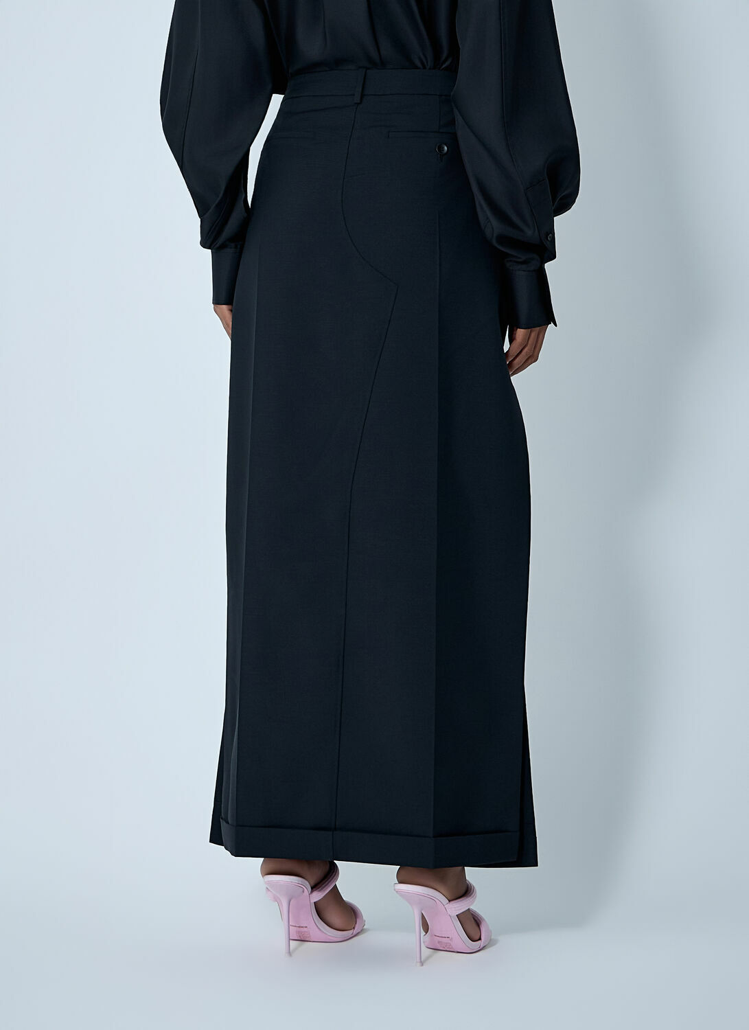 Alexander Wang Tailored Wool-Mohair Maxi Skirt