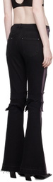 Rui Black & Purple Bootcut Jeans