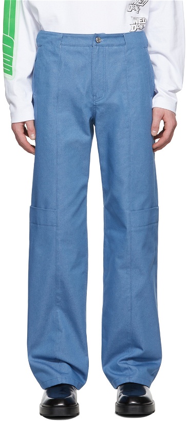 Photo: We11done Blue Cotton Trousers