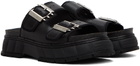 Virón Black 2018 Appleskin Faux-Leather Sandals