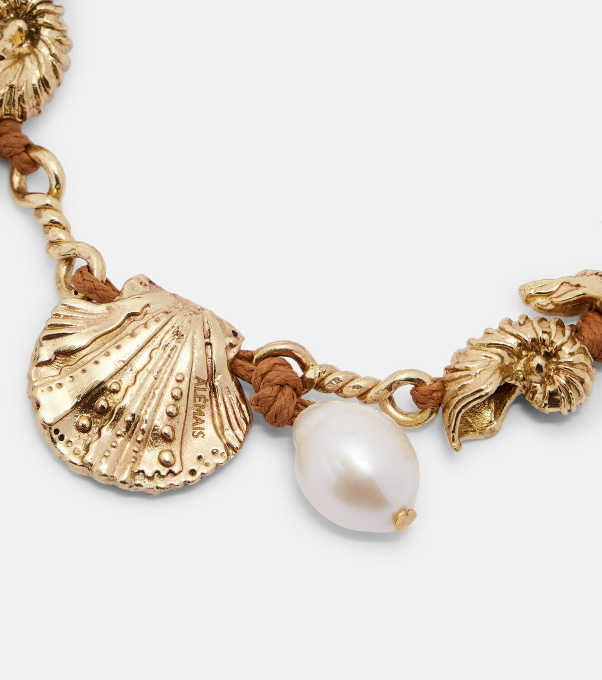 Alémais Faux pearl embellished charm bracelet