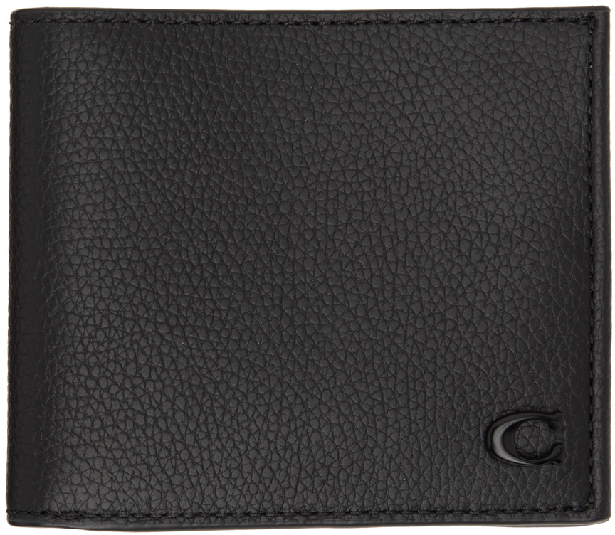 COACH Slim Billfold Wallet, Leather in Black for Men